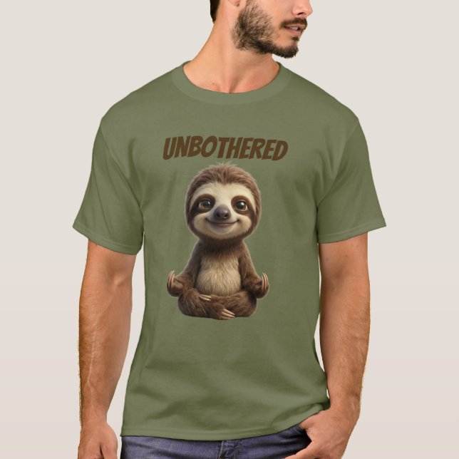 Camiseta Perezoso Tranquilo Sin Preocupaciones (Anverso)