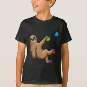 Camiseta Perezoso trepador pared escalada montañero boulder