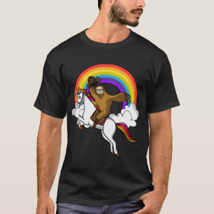 Camiseta Perezoso vaquero montando unicornio