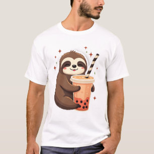 Camiseta Perezoso Vintage Boba Lindo Amante Del Té Retro 2