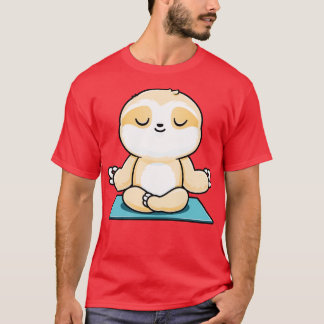 Camiseta Perezoso Zen Meditando Yoga Lindo