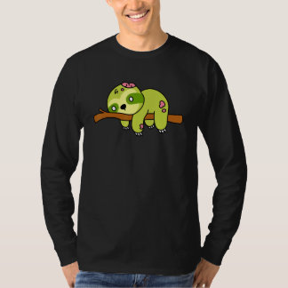 Camiseta Perezoso Zombie Gráfico de Halloween Animal Monstr