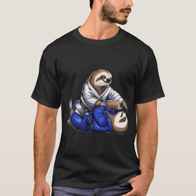 Camiseta Perezosos luchadores de Jiu-Jitsu (Anverso)