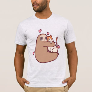 Camiseta Perezosos y gatos son mejores amigos