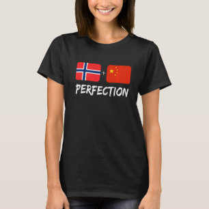 Camiseta Perfección china más noruega mezcla patrimonio cul