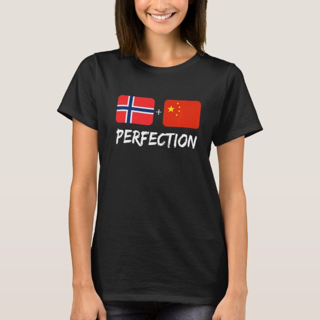 Camiseta Perfección china más noruega mezcla patrimonio cul (Anverso)