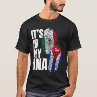 Camiseta Perfección Cubana Y Mexicana Mezcla Bandera Patrim