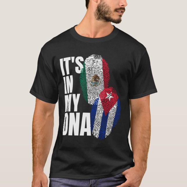 Camiseta Perfección Cubana Y Mexicana Mezcla Bandera Patrim (Anverso)