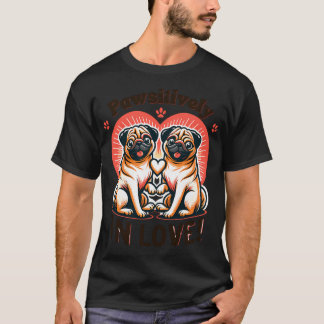 Camiseta Perfección de Pareja de Pugs - Ilustración Positiv