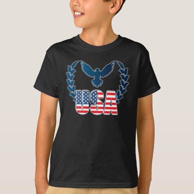 Camiseta Perfect American Flag Eagle Art - USA flag (Anverso)
