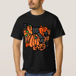 Camiseta Perfectamente embrujados: Gatos y calabazas en Hal