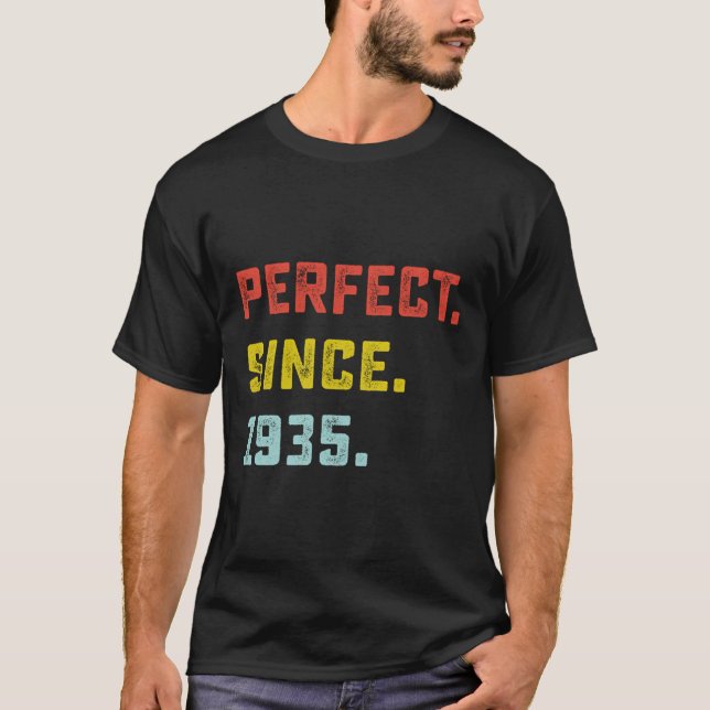 Camiseta Perfecto Desde 1935 Regalos De Cumpleaños Para Los (Anverso)