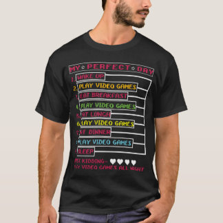 Camiseta Perfecto es jugar videojuegos día amante juegos di