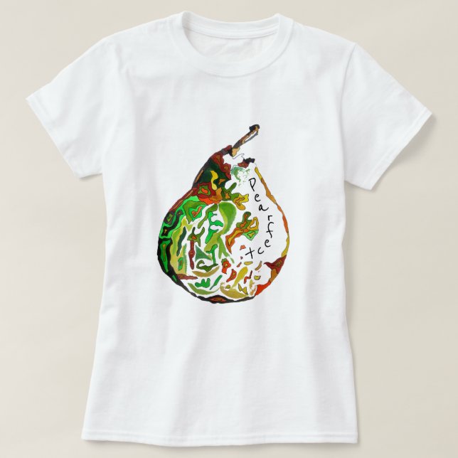 Camiseta Perfecto juego de palabras Pear fruta pop ilustrac (Diseño del anverso)
