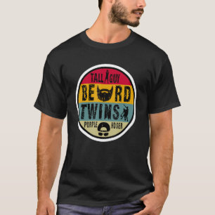 Camiseta Perfecto Para Los Niños Tall Guy Beard Twins Purpl