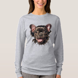 Camiseta Perfil de Bulldog francés lindo