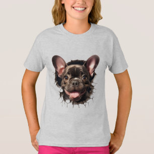 Camiseta Perfil de Bulldog francés lindo