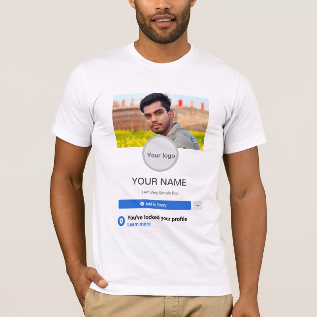Camiseta Perfil de Facebook 'T-Shirt' masculino (Anverso)