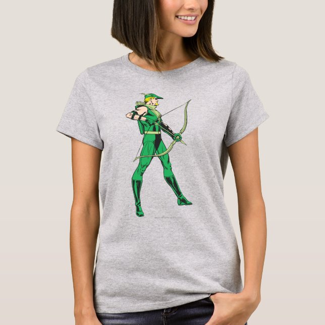 Camiseta Perfil de flecha verde (Anverso)