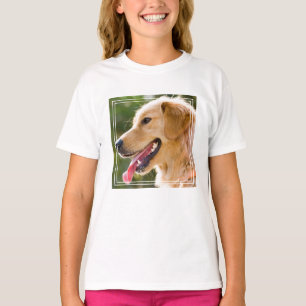 Camiseta Perfil de Golden Retriever con lengua de salida