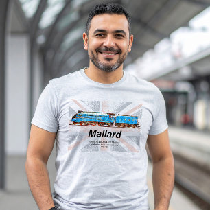Camiseta Perfil de locomotora de mallard LNER clase A4 con