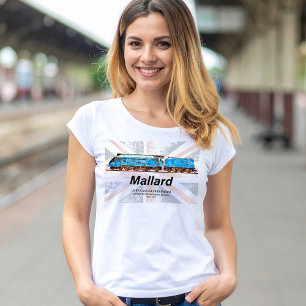 Camiseta Perfil de locomotora de mallard LNER clase A4 con 