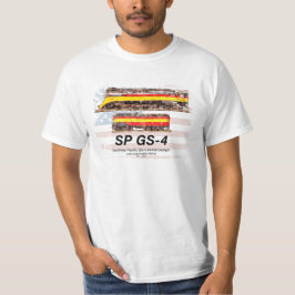 Camiseta Perfil de locomotora diurna GS-4 del Pacífico Sur