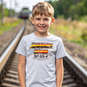 Camiseta Perfil de locomotora diurna GS-4 del Pacífico Sur
