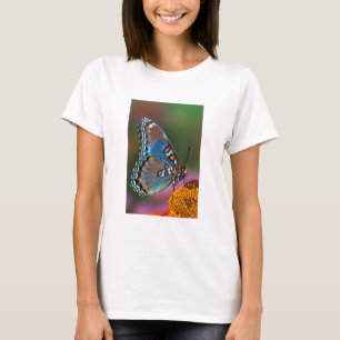 Camiseta Perfil de mariposa en una flor