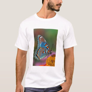 Camiseta Perfil de mariposa en una flor