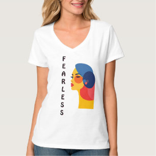 Camiseta Perfil de mujer resumen negrita