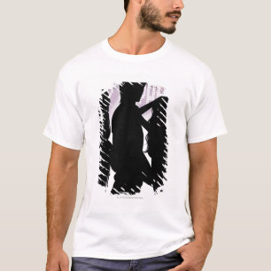 Camiseta Perfil de un baile del hombre con las mujeres en