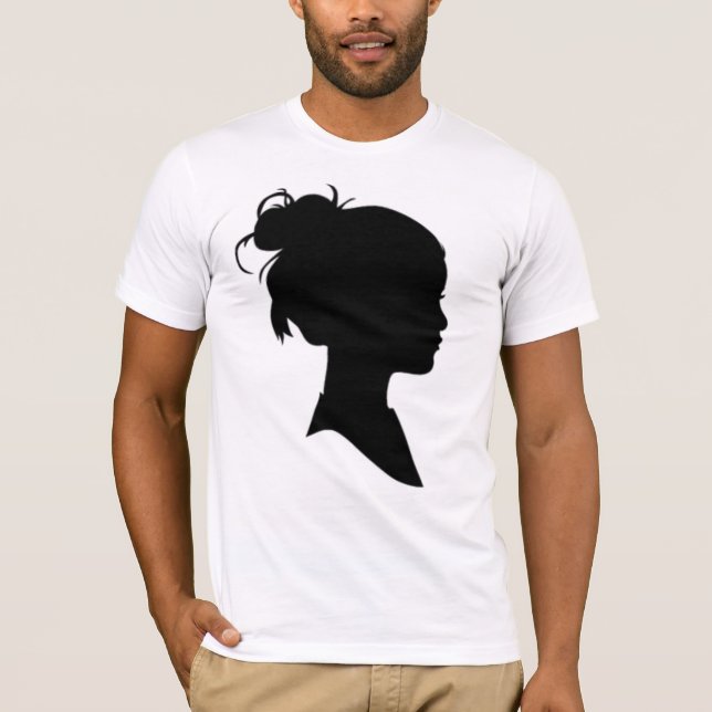 Camiseta Perfil de una mujer (Anverso)