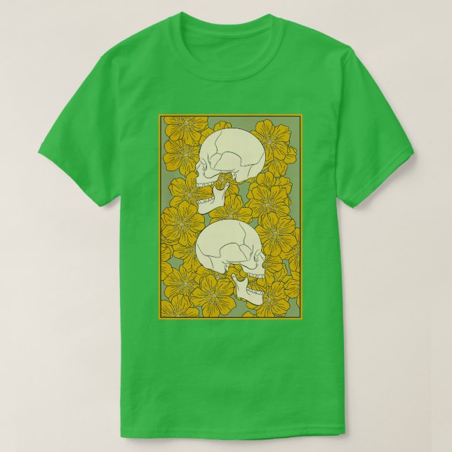 Camiseta Perfil del cráneo (Diseño del anverso)