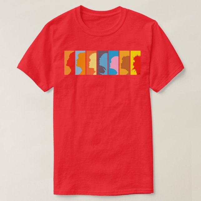 Camiseta Perfil horizontal de gatos (Diseño del anverso)