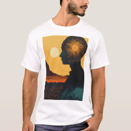 Camiseta Perfil solar + patrón de semitono