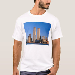 Camiseta Perfil urbano de Manhattan y río Hudson, Nueva Yor
