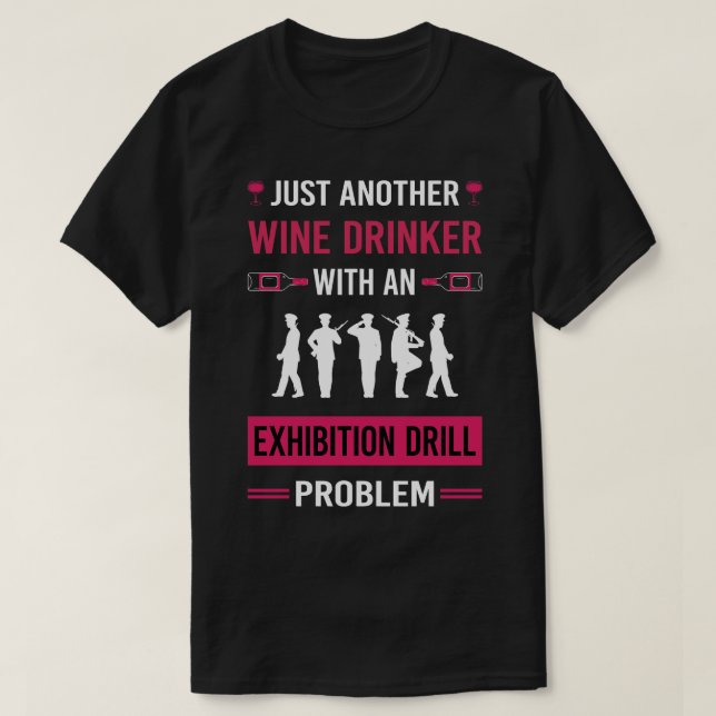 Camiseta Perforación de exposición de Wine Drinker (Diseño del anverso)