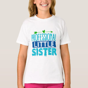 Camiseta Perforación de pintura azul de hermanita profesion