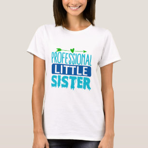 Camiseta Perforación de pintura azul de hermanita profesion