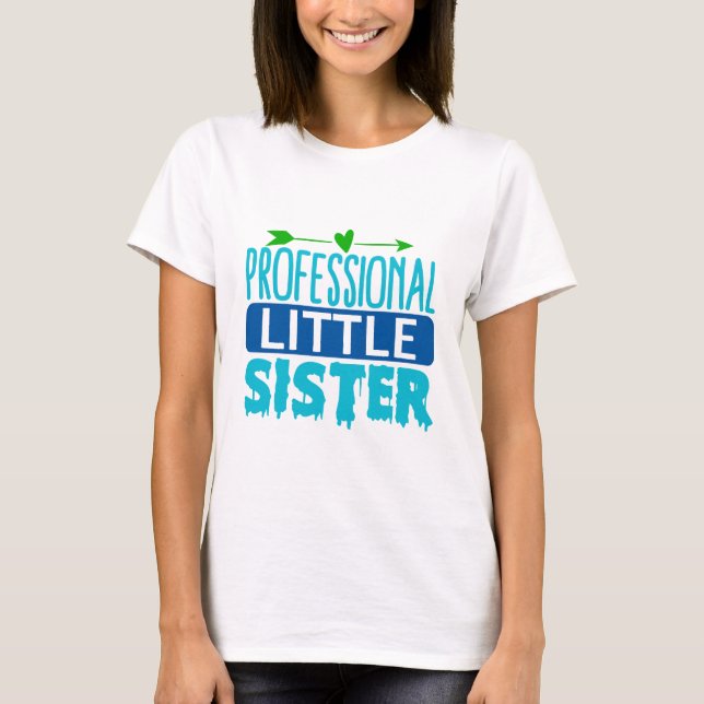 Camiseta Perforación de pintura azul de hermanita profesion (Anverso)