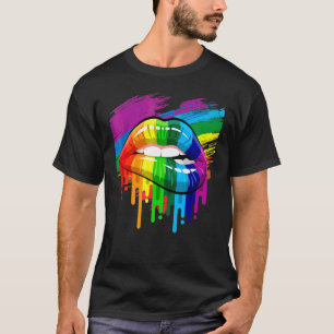 Camiseta Perforación del lustro del arcoiris Orgullo Gay Le
