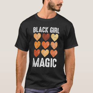 Camiseta Perforación Melanin Corazón Piel Tones Chica Negro