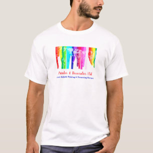 Camiseta Perforaciones de pintura multicolores, pintador y 