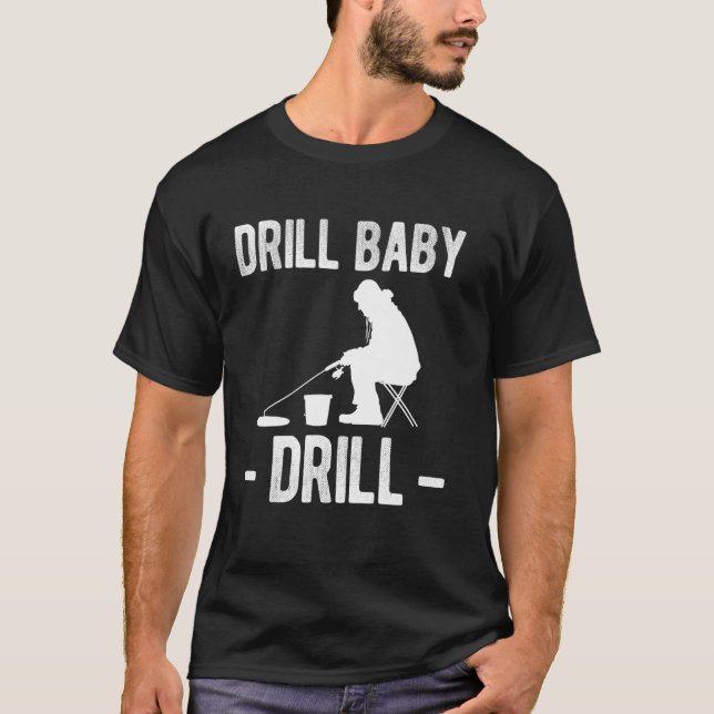 Camiseta Perforar Bebé Perforar Pesca en el Hielo (Anverso)