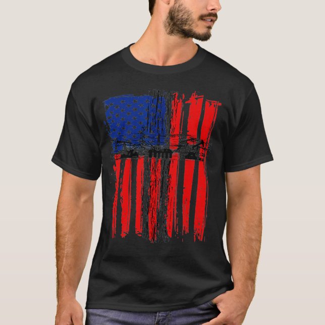 Camiseta Perforar El Bebé Perforar El Aceite De La Bandera  (Anverso)