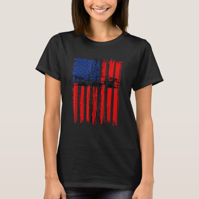 Camiseta Perforar El Bebé Perforar El Aceite De La Bandera  (Anverso)