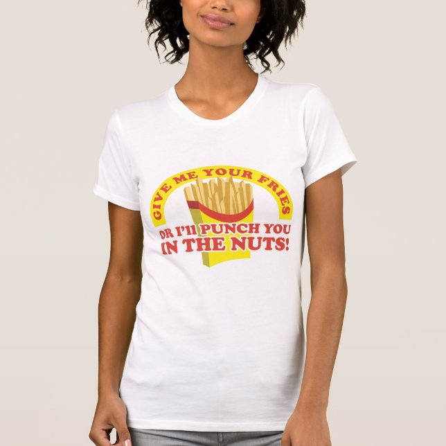 Camiseta Perfórele en las nueces para sus fritadas (Anverso)