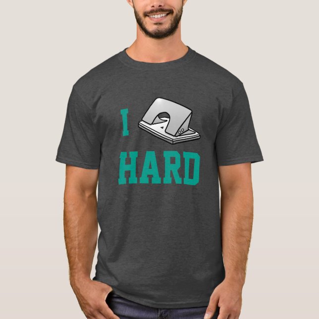 Camiseta Perforo humor divertido duro de la oficina (Anverso)