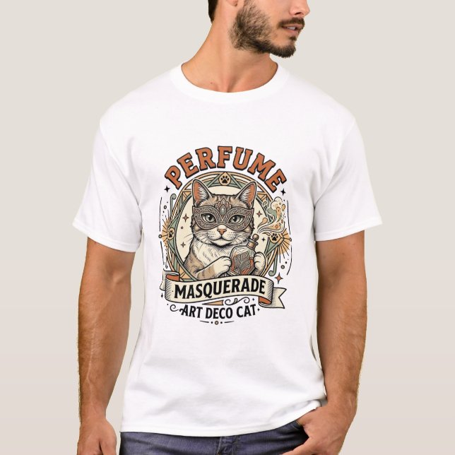 Camiseta Perfume Masquerade Art Deco Gato Perfume Masquerad (Anverso)
